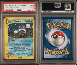 Pokemon Expedition #24 Poliwrath Holo PSA 9 MINT Video Included - Image 3