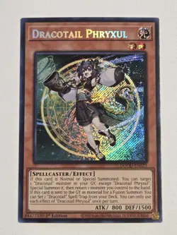 Dracotail Phryxul DOOD-EN023 Secret Rare Yugioh 1st Edition Doom of Dimensions - Image 1