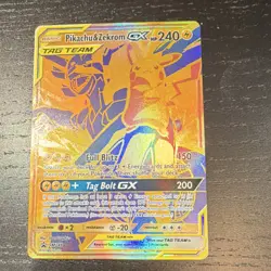 Pokemon Pikachu & Zekrom GX Tag Team Holo Card SM248 Nintendo 2 Cards English - Image 1