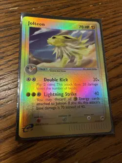 Pokemon TCG Jolteon 6/100 Sandstorm Reverse Holo Card Vintage WOTC - Image 1