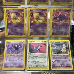 Set Of 9 Vintage Pokemon Cards/Slowking, Dragonair, Haunter - Image 4