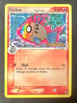 Feebas Delta Species 49/101 EX Dragon Frontiers Pokemon Card Reverse Holo Nm/Vlp - Image 1