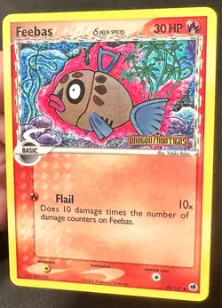 Feebas Delta Species 49/101 EX Dragon Frontiers Pokemon Card Reverse Holo Nm/Vlp - Image 2