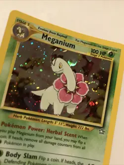Pokemon TCG Meganium Neo Genesis Holo Rare Card 10/111 - Image 2