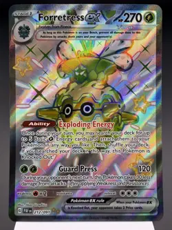 Forretress ex 212/091 - Shiny Full Art - Paldean Fates Pokemon Card MINT - Image 1