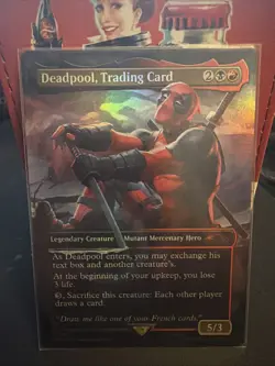 Deadpool Trading Card Rainbow Foil Secret Lair - Image 1