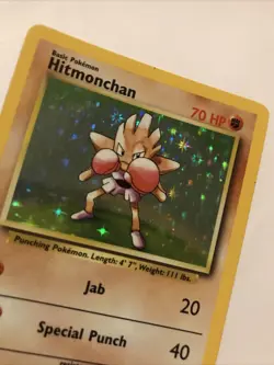 Pokemon TCG Hitmonchan Base Set Holo Rare Card 7/102 - Image 2