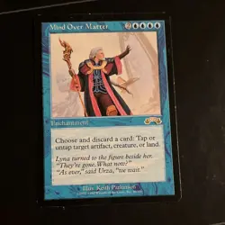 Wizards Mind Over Matter Exodus Enchantment Blue Keith Parkinson Magic Card - Image 1