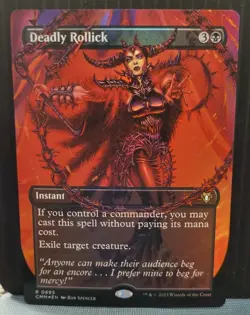 mtg DEADLY ROLLICK BORDERLESS FOIL NM Commander Masters CMM 0695 - Image 1