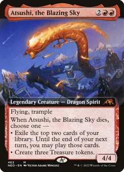Atsushi, the Blazing Sky (#463) - Extended Art NEO NM MTG - Image 1