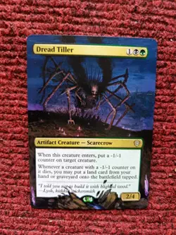 Dread Tiller MTG Lorwyn Eclipsed Commander Hand Painted Borderless Altered Art v - Image 2