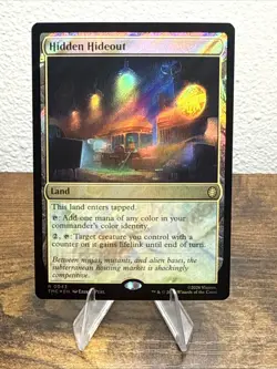 Hidden Hideout (Surge Foil) Rare MTG Ninja Turtles Commander - Image 1