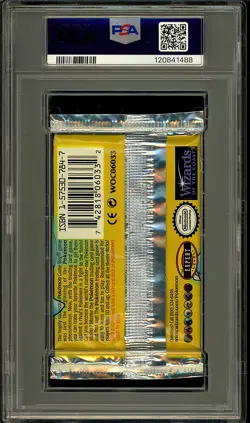 Pokemon 1999 WOTC Thick Font Base Set Blastoise Sealed Booster Pack PSA 8 - Image 2