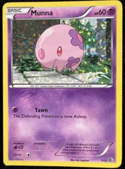 Munna 7/12 Holo McDonald's Promo 2011 Pokemon Card - LP - Image 1