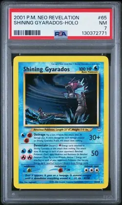 PSA 7 - 2001 Pokemon Neo Revelation SHINING GYARADOS HOLO #65 (2771) - Image 1