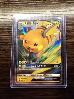 Pokemon Card TCG - Raichu GX SM213 Promo Sun & Moon Black Star Promos Near Mint - Image 1