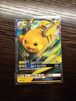 Pokemon Card TCG - Raichu GX SM213 Promo Sun & Moon Black Star Promos Near Mint - Image 4