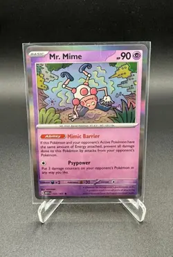 2023 Near Mint Pokemon Mr. Mime 122/165 Holo Scarlet Violet 151 MEWen English - Image 1