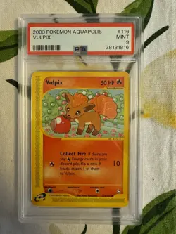 2003 Pokemon - Vulpix Non-Holo - Aquapolis 116/147 - E Series - PSA 9 MINT! WOTC - Image 1