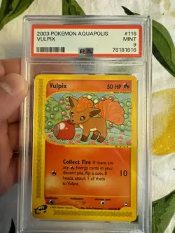 2003 Pokemon - Vulpix Non-Holo - Aquapolis 116/147 - E Series - PSA 9 MINT! WOTC - Image 2