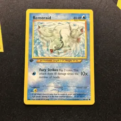 1ST EDITION Remoraid 80/105 LP/EX -Vintage Pokemon Card- Neo Destiny (7q) - Image 1