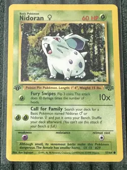 Pokemon Jungle 1st Edition Nidoran 57/64 - Image 1