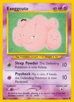 Pokemon - Exeggcute - 64/105 - Common - Unlimited Edition - Neo Destiny - NM - Image 1