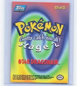 Topps Pokemon Dragonair Card #148 Gotta Catch ‘Em All Stage 2 Holo E11 Of 12 - Image 2