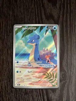 NM Pokemon TCG - SV10: Destined Rivals Misty’s Lapras 194/182 IR Full Art Holo - Image 1