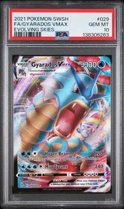 2021 Pokemon Gyarados VMAX FA Evolving Skies 029/203 PSA 10 SWSH Sword & Shield - Image 1