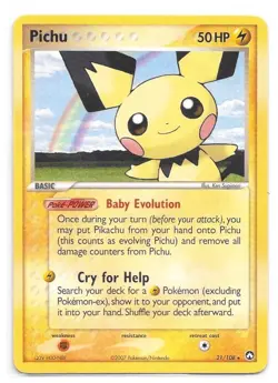 Pichu - Pokemon Karte TCG 21/108 Non Holo EX Power Keepers /Q51 - Image 1