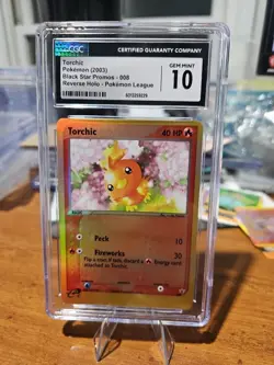 Pokemon TCG Torchic #8 Black Star Promo Reverse Holo CGC 10 - Image 1