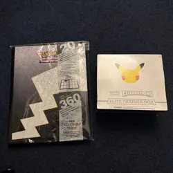 Pokemon TCG: 25th Anniversary Celebrations Elite Trainer Box (2021) and binder 820650809439 - Image 1
