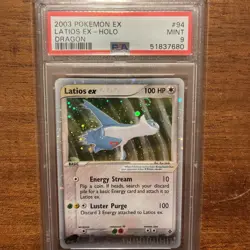 2003 POKEMON EX DRAGON #94 LATIOS EX-HOLO PSA 9 - Image 1