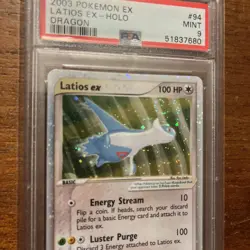 2003 POKEMON EX DRAGON #94 LATIOS EX-HOLO PSA 9 - Image 2