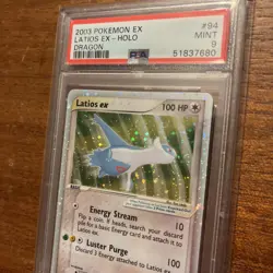 2003 POKEMON EX DRAGON #94 LATIOS EX-HOLO PSA 9 - Image 3