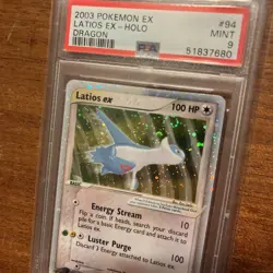2003 POKEMON EX DRAGON #94 LATIOS EX-HOLO PSA 9 - Image 4