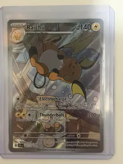 Pokemon TCG - Raichu - 211/193 Paldea Evolved - Illustration Rare Full Art Holo - Image 1