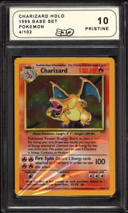 Pokemon 1999 Charizard Holo 4/102 Base Set PRISTINE MEW 10 - Image 1