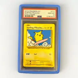 2016 POKEMON XY EVOLUTIONS #111 111/108 SURFING PIKACHU PSA 10 - Image 1