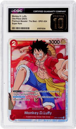 2024 One Piece Premium Booster the Best Monkey D. Luffy #OP01-024 CGC PRI - Image 1