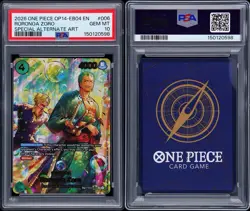 2026 ONE PIECE OP14-EB04 SPECIAL ALTERNATE ART #006 RORONOA ZORO PSA 10 BUBBLE - Image 3