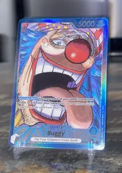 Buggy OP09-042 Leader Alt Art Emperors In The New World One Piece English - Image 3