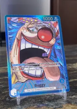 Buggy OP09-042 Leader Alt Art Emperors In The New World One Piece English - Image 4