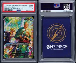 2026 ONE PIECE OP14-EB04 SPECIAL ALTERNATE ART #006 RORONOA ZORO PSA 9 BUBBLE - Image 3