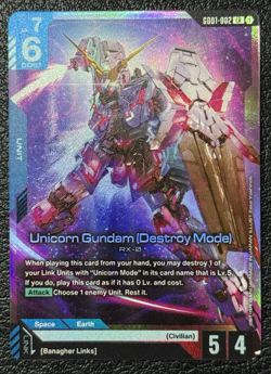 Lot of 5 LR Rarity Cards From GD01 + GD02 - Gundam TCG - English NM - Image 3