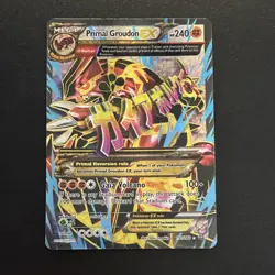 Pokemon Primal Groudon EX Full Art Ultra Rare Holo 151/160 XY Primal Clash Card - Image 1