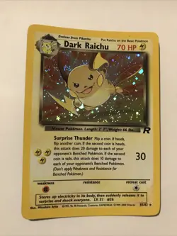 Pokemon Dark Raichu Holo TCG Card 83/82 Secret Rare Swirl - Image 1