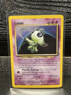 Celebi - 3/64 - Pokemon Neo Revelation Unlimited Holo Rare Card WOTC NM/LP - Image 1