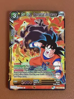 Son Goku, Steadfast Assistance Gold Foil SR Dragon Ball Super Card Game BT15-096 - Image 2